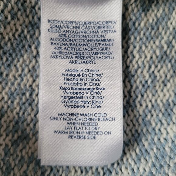 Chaps Cable Knit Pullover Chunky Sweater, Women’s L, Long Sleeve, Light Blue EUC - Picture 7 of 9